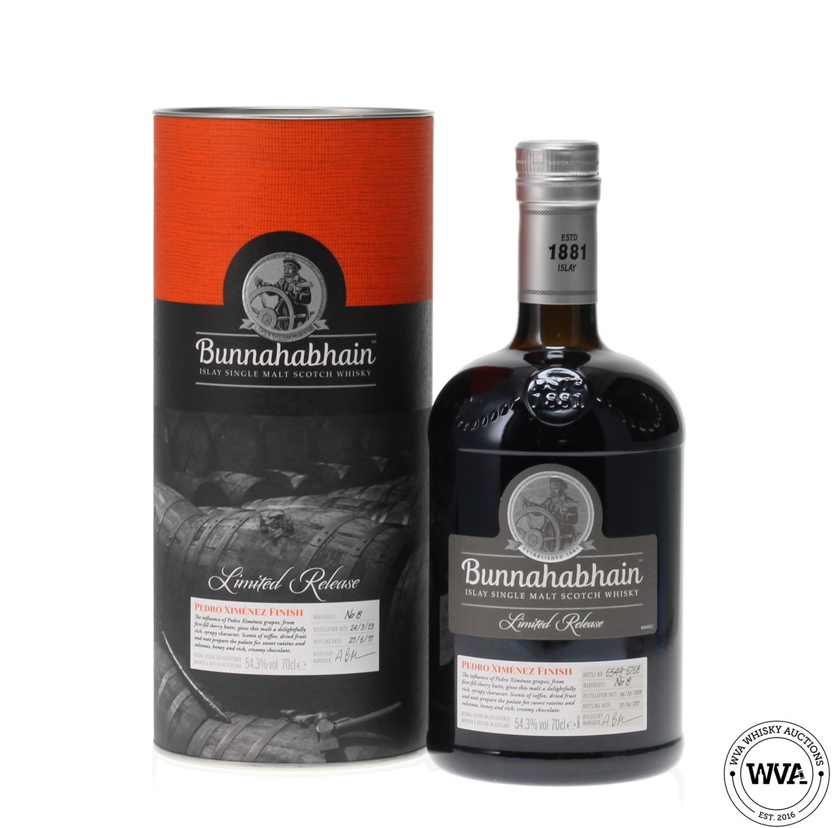 BUNNAHABHAIN 2003 PEDRO XIMENEZ FINISH