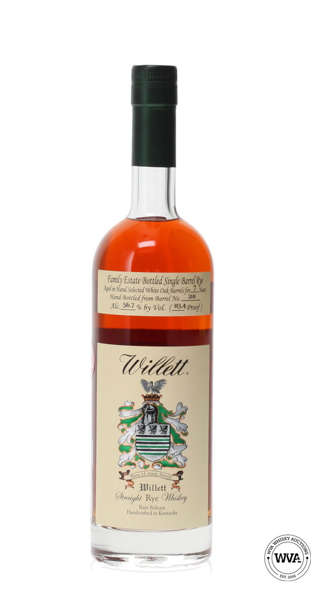 WILLETT 7 YEAR OLD #2111 SINGLE BARREL STRAIGHT RYE WHISKEY - HEDONISM EXCLUSIVE