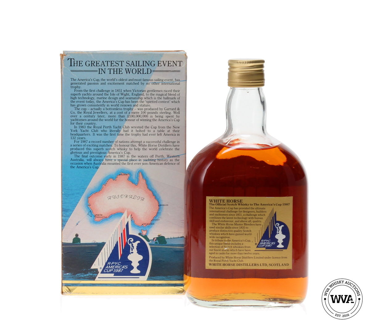 WHITE HORSE - AMERICA'S CUP SCOTCH WHISKY 1980's