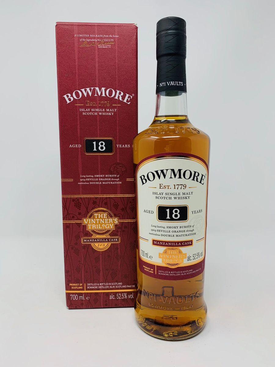 BOWMORE 18 YEAR OLD VINTNERS TRILOGY 1 MANZANILLA CASK