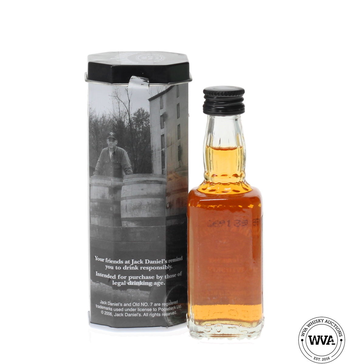 JACK DANIELS OLD NO 7 MINIATURE & TIN