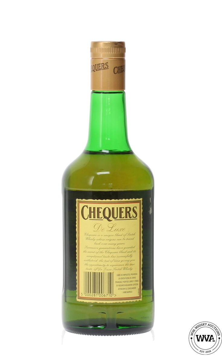 CHEQUERS 1980's DE LUXE BLENDED SCOTCH WHISKY IMPORT