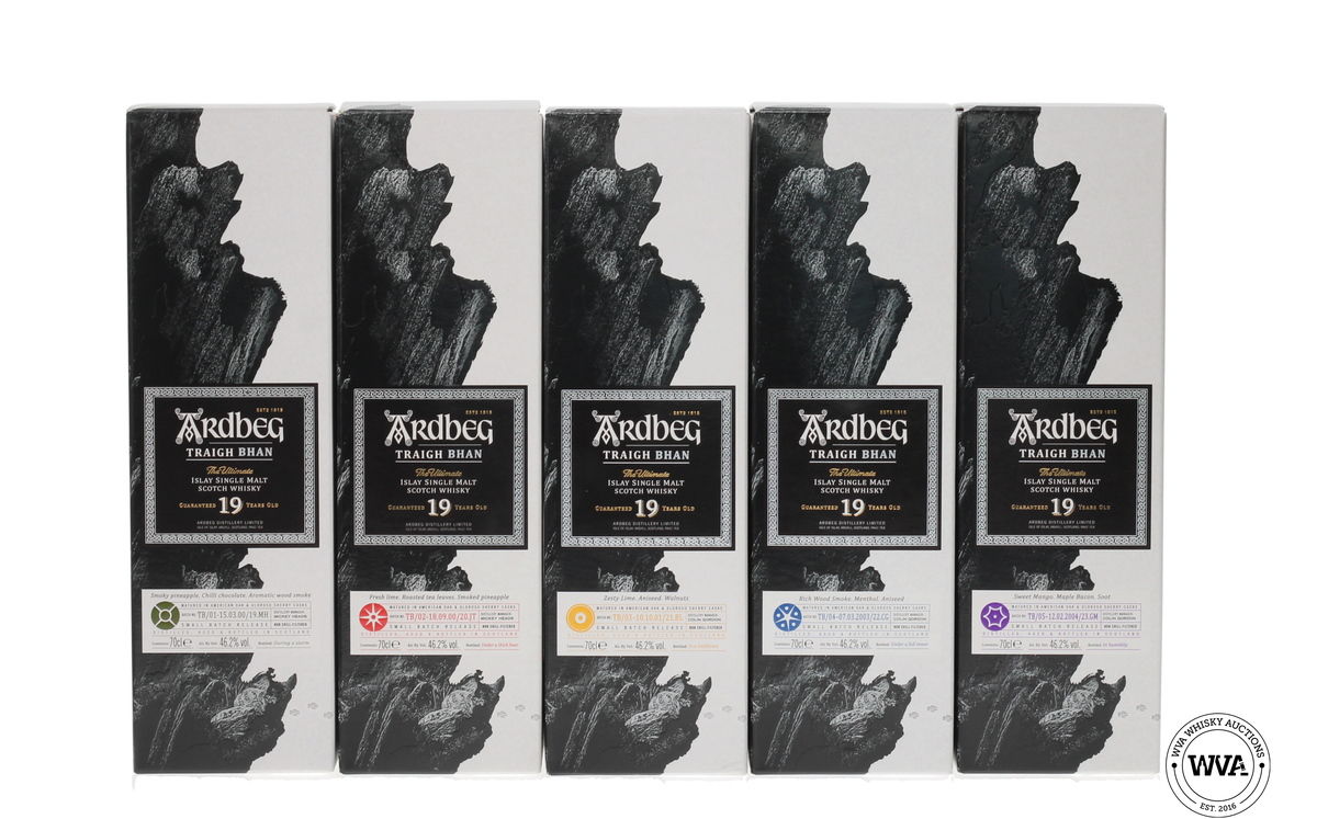 ARDBEG 19 YEAR OLD TRAIGH BHAN SET 1-5