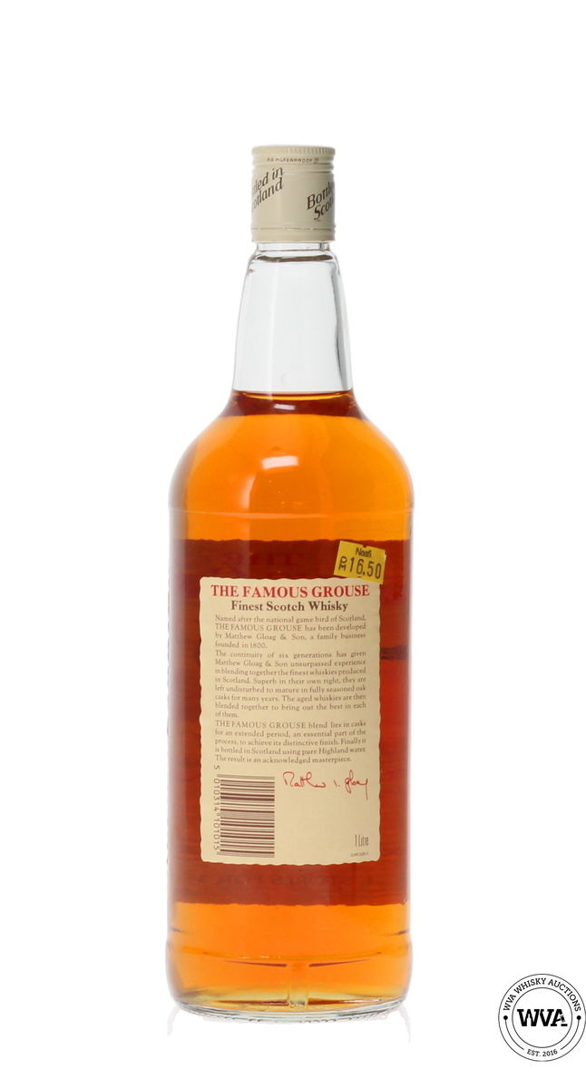 FAMOUS GROUSE 1 LITRE - NAAFI STORES FOR H.M FORCES