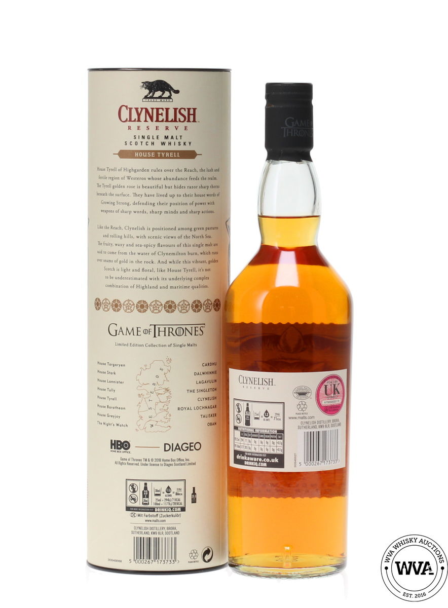 CLYNELISH GAME OF THRONES HOUSE TYRELL