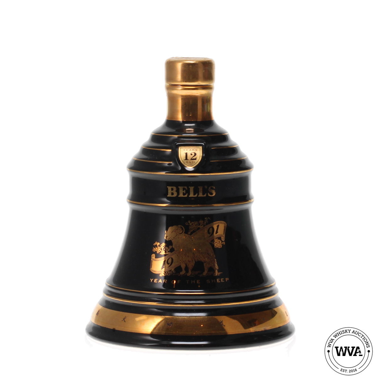 BELLS 12 YEAR OLD "YEAR OF THE SHEEP" 1991 DECANTER 