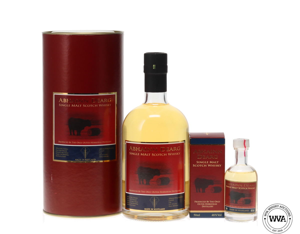 ABHAINN DEARG 1ST RELEASE SINGLE MALT SCOTCH WHISKY & MINIATURE