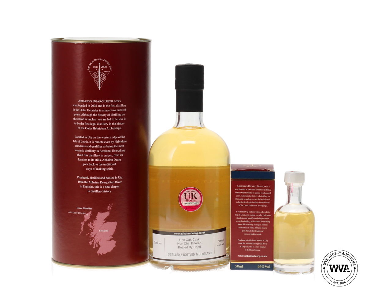 ABHAINN DEARG 1ST RELEASE SINGLE MALT SCOTCH WHISKY & MINIATURE