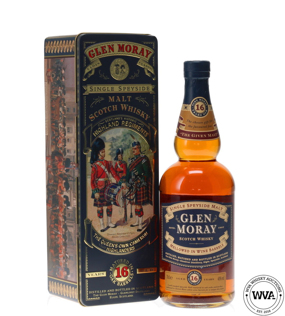 GLEN MORAY 16 YEAR OLD - THE QUEEN'S OWN CAMERON HIGHLANDERS