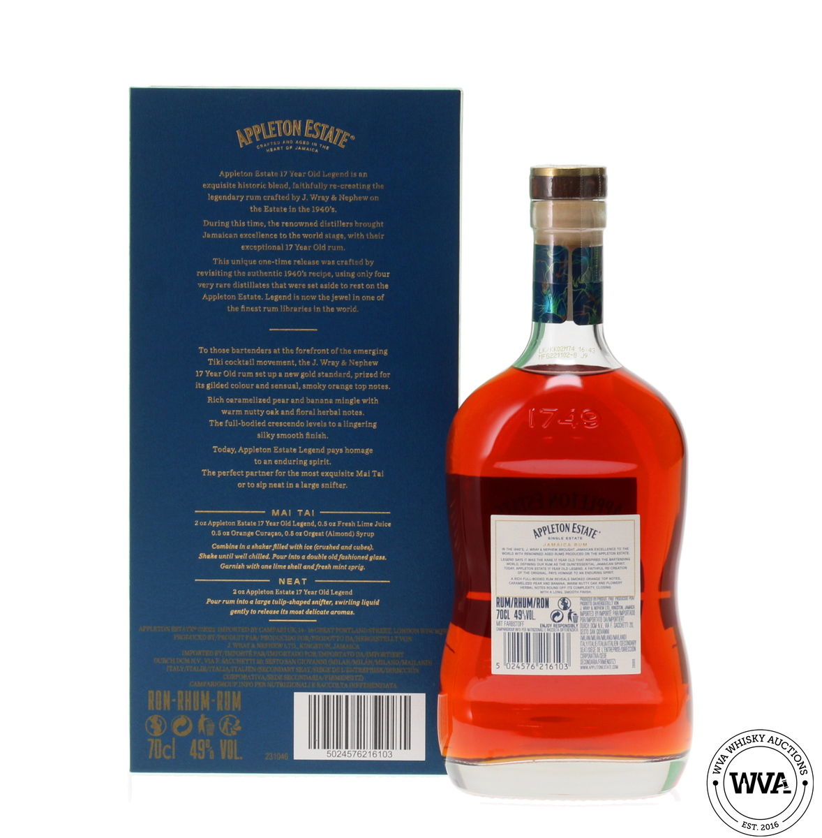 APPLETON ESTATE 17 YEAR OLD RUM - LEGEND