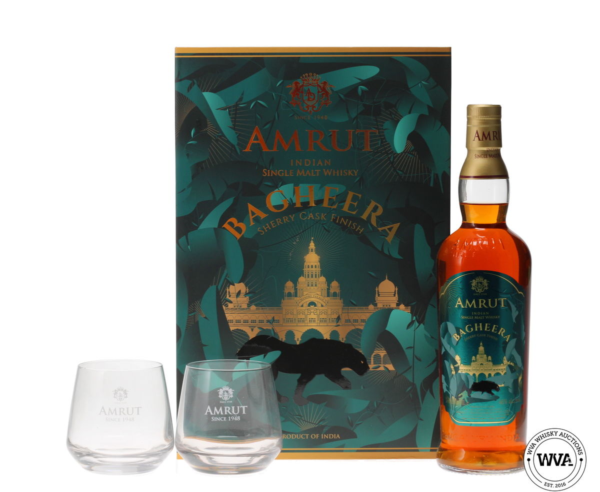 AMRUT BAGHEERA SHERRY CASK FINISH & GLASSES