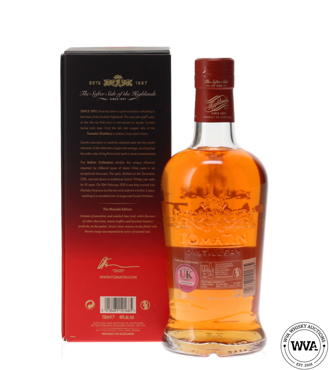 TOMATIN 12 YEAR OLD 2010 MARSALA CASKS - ITALIAN COLLECTION 2023