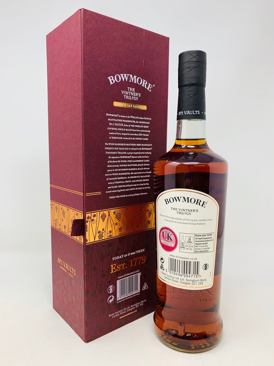 BOWMORE 26 YEAR OLD VINTNERS TRILOGY FRENCH OAK BARRIQUE