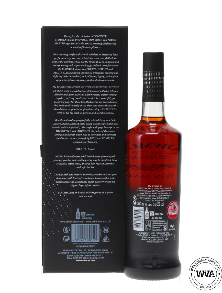BOWMORE 22 YEAR OLD  - ASTON MARTIN MASTERS SELECTION -  EDITION NO.3