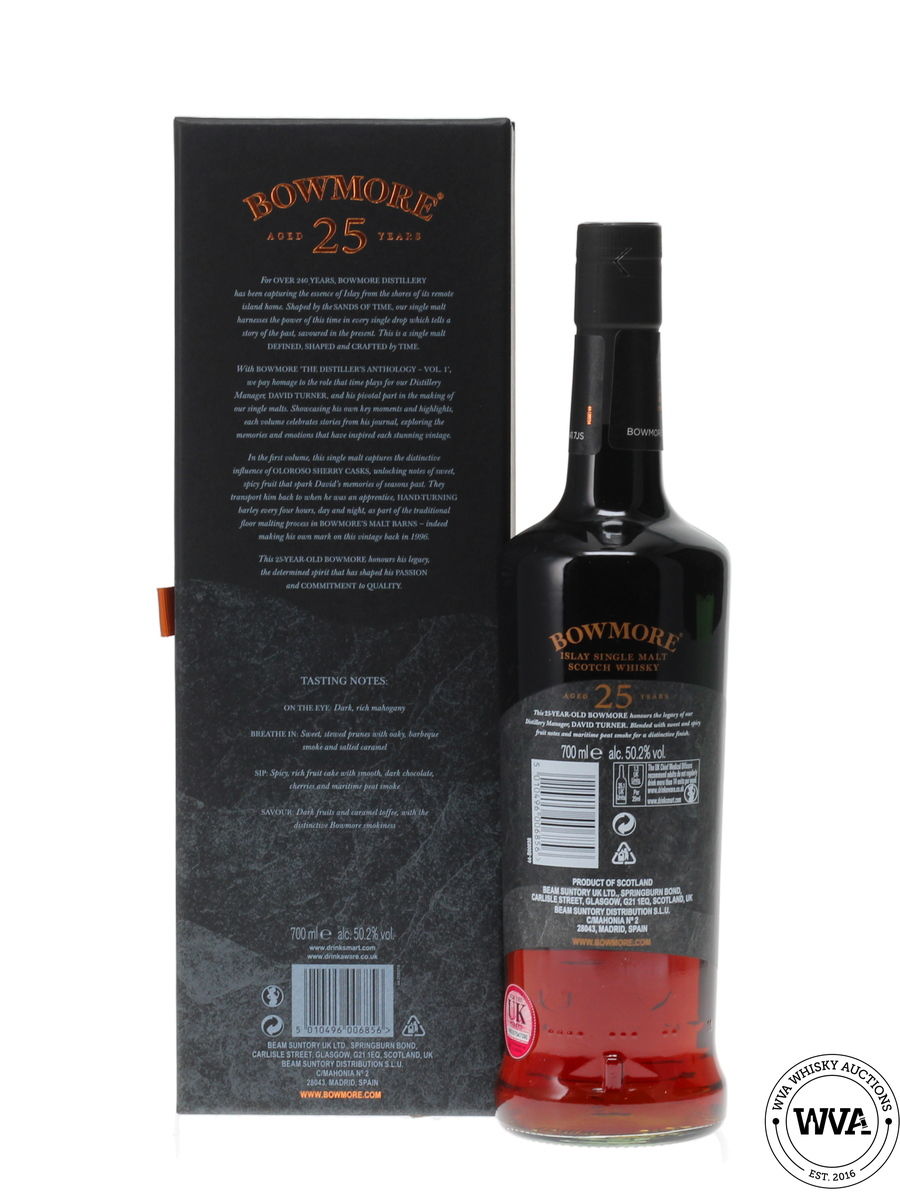 BOWMORE 25 YEAR OLD 1996 - THE DISTILLERS ANTHOLOGY 01