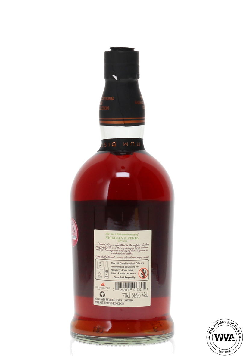 FOURSQUARE 15 YEAR OLD - NICKOLLS & PERKS 225th ANNIVERSARY PRIVATE CASK SELECTION