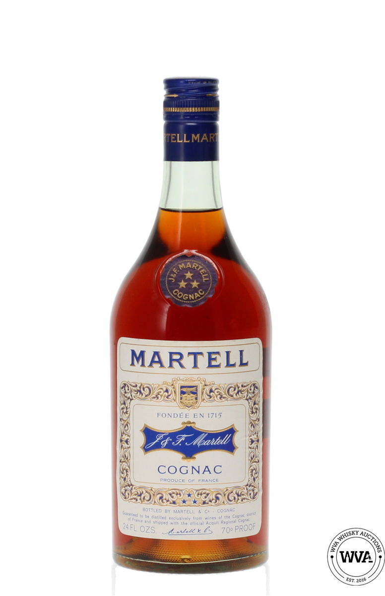 MARTELL 3 STAR COGNAC 1970'S 24 flozs