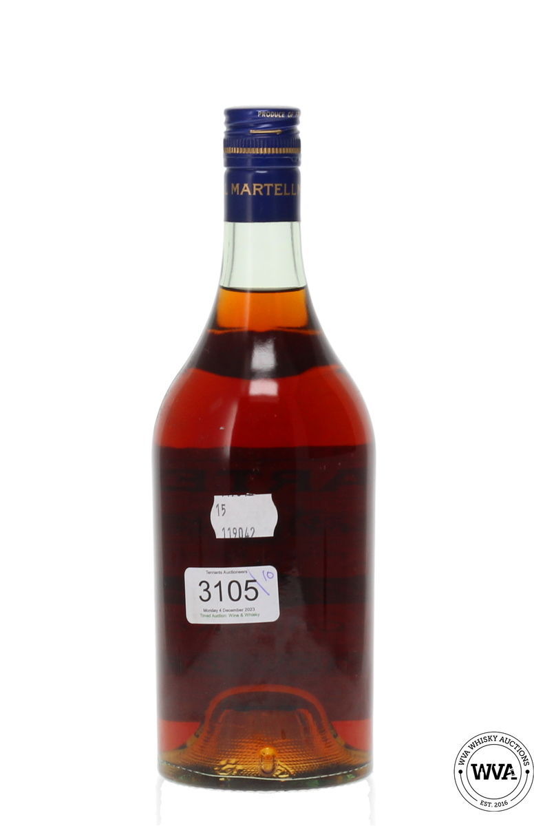 MARTELL 3 STAR COGNAC 1970'S 24 flozs