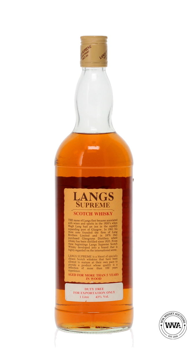 LANGS SUPREME SCOTCH WHISKY