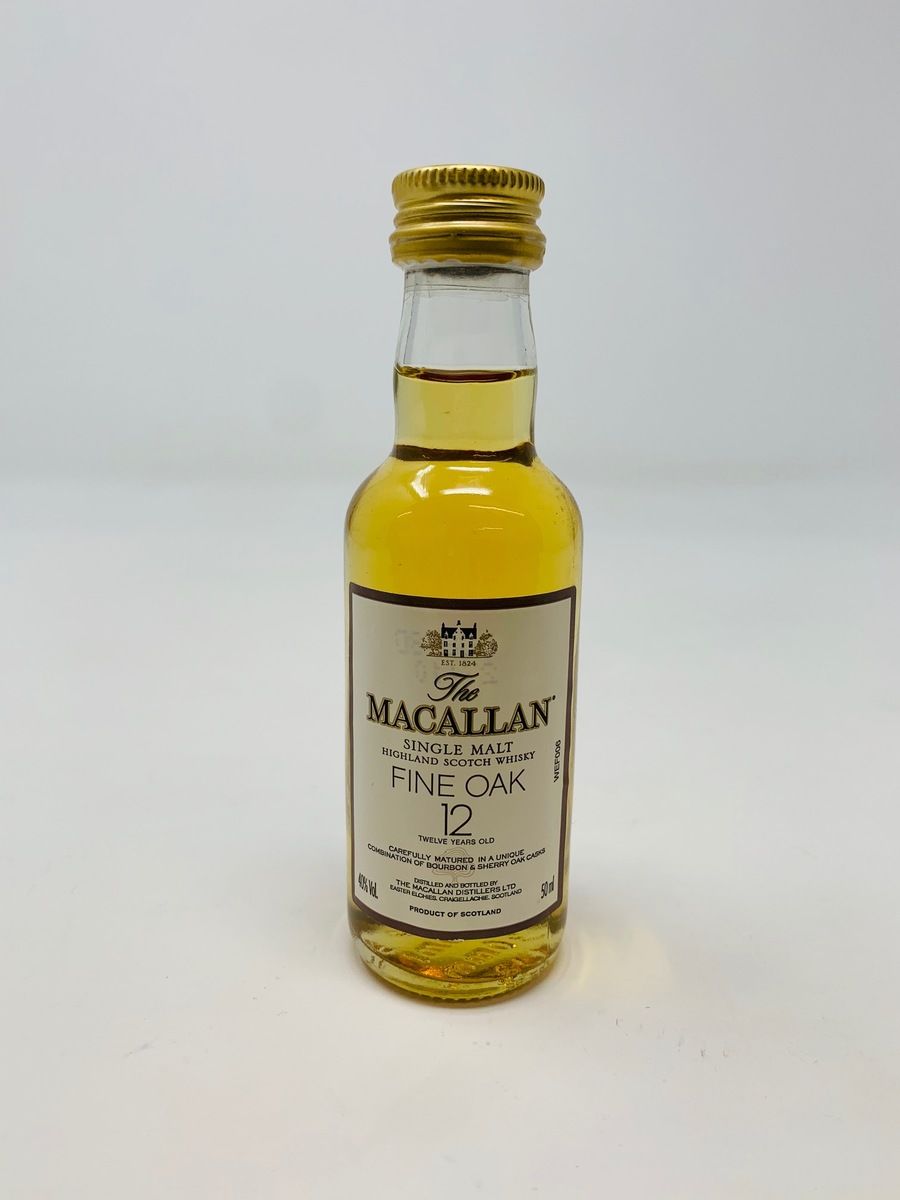 THE MACALLAN FINE OAK 12 YEAR OLD MINIATURE