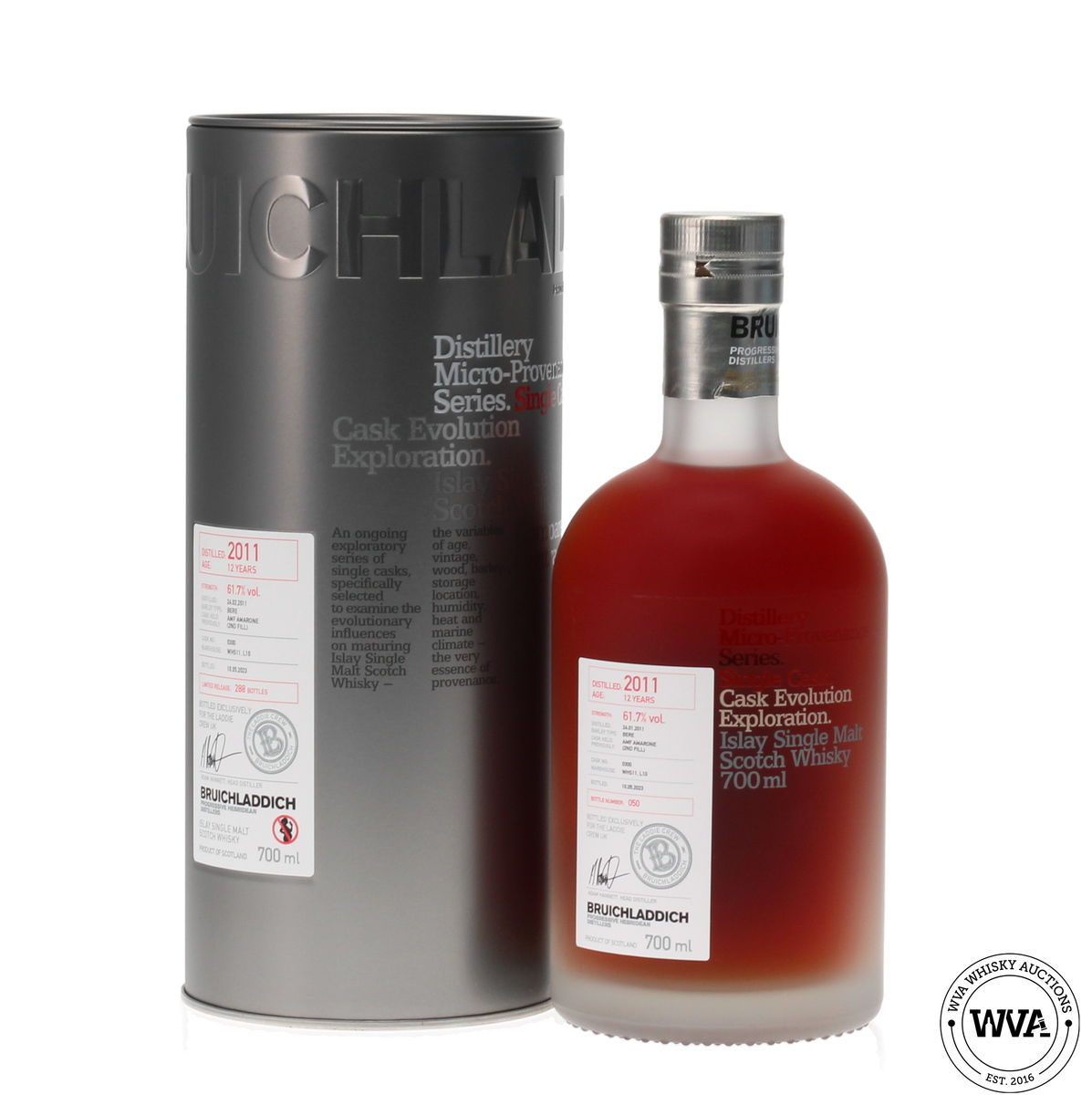BRUICHLADDICH 2011 12 YEAR OLD CASK EVOLUTION EXPLORATION