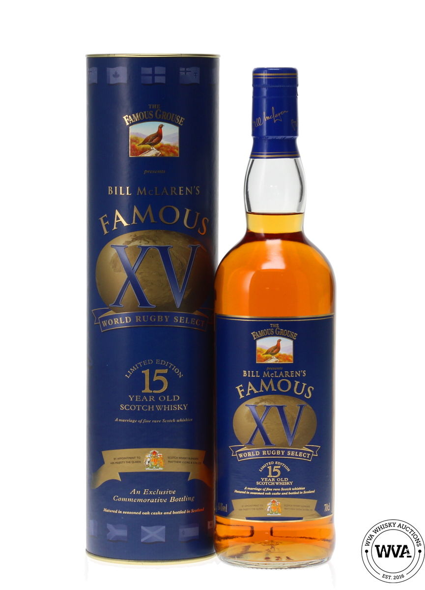 BILL MCLARENS FAMOUS GROUSE WORLD RUGBY SELECT 15 YEAR OLD 