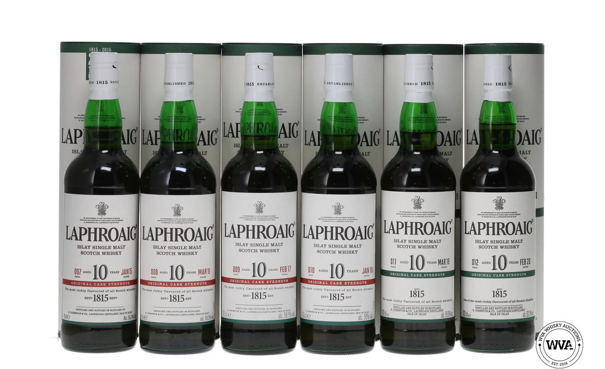 LAPHROAIG 10 YEAR OLD ORIGINAL CASK STRENGTH BATCH 007-012