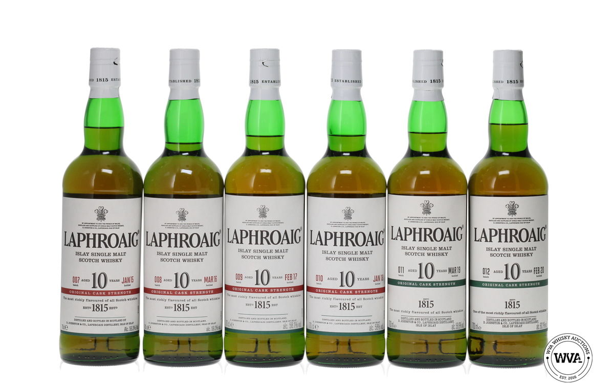 LAPHROAIG 10 YEAR OLD ORIGINAL CASK STRENGTH BATCH 007-012