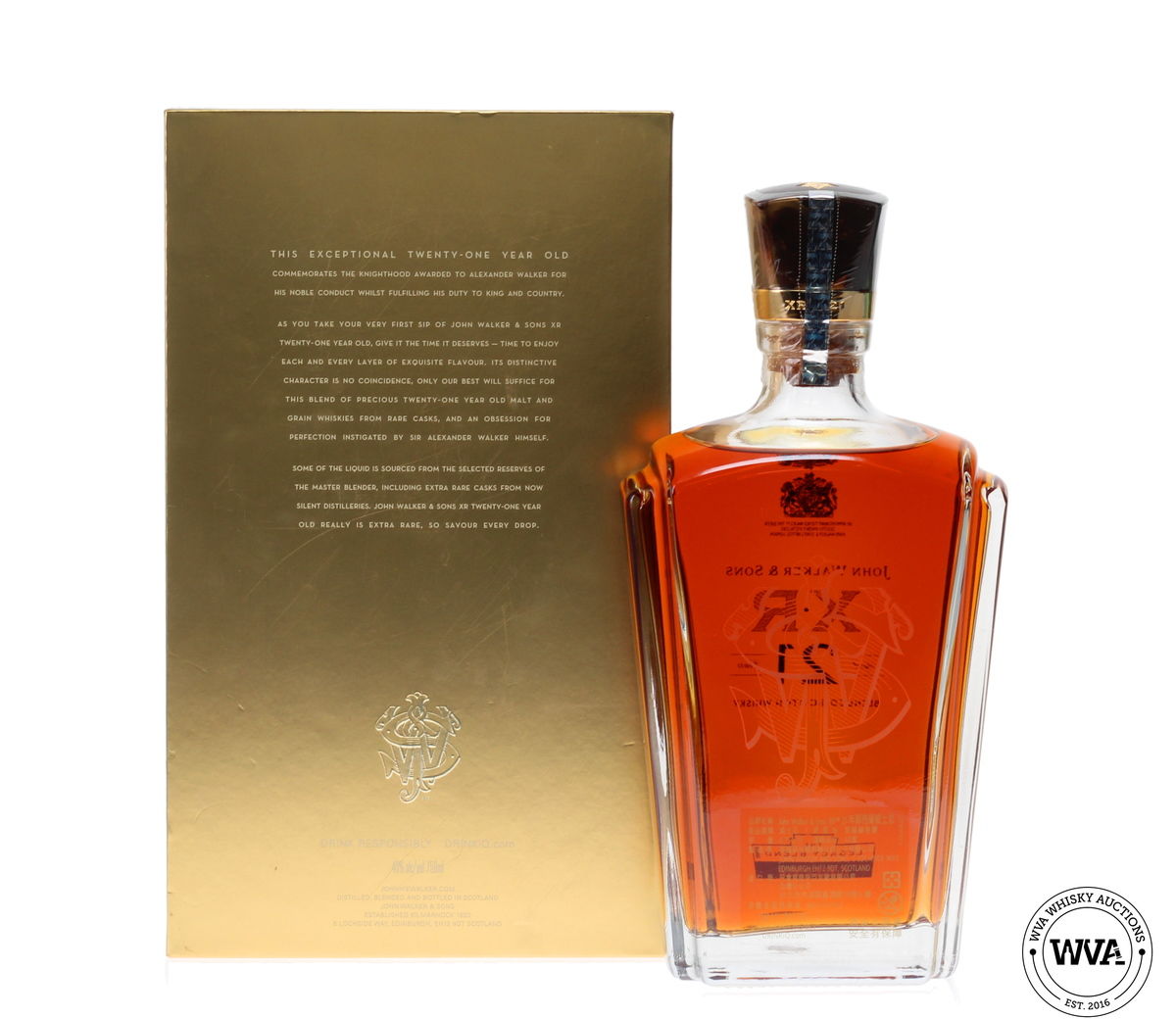 JOHNNIE WALKER XR 21 YEAR OLD THE LEGACY BLEND