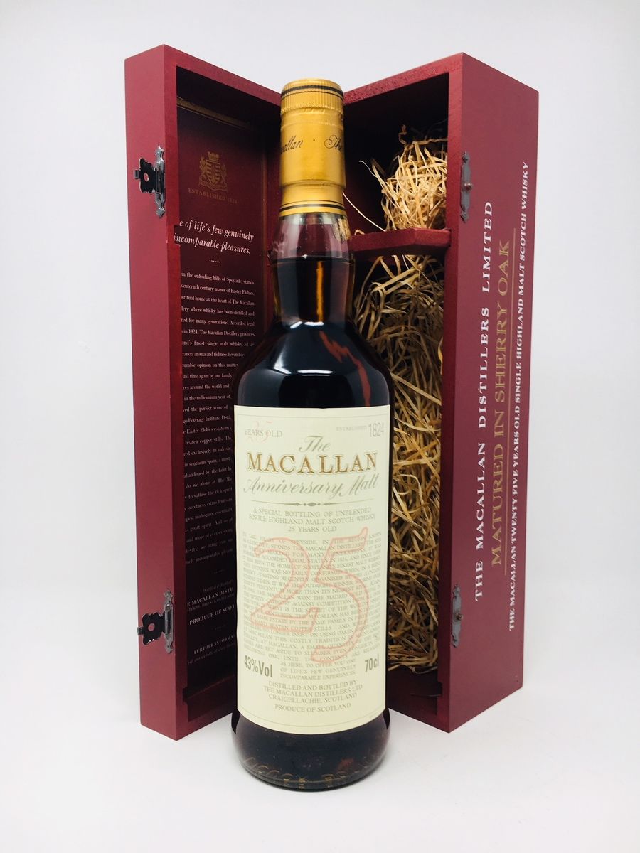 LOT 2376 - THE MACALLAN 25 YEAR OLD ANNIVERSARY MALT SHERRY OAK (RESERVE PRICE £1800.00)