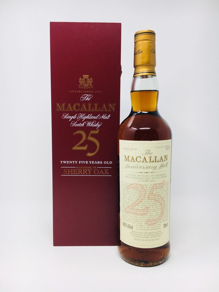 LOT 2376 - THE MACALLAN 25 YEAR OLD ANNIVERSARY MALT SHERRY OAK (RESERVE PRICE £1800.00)