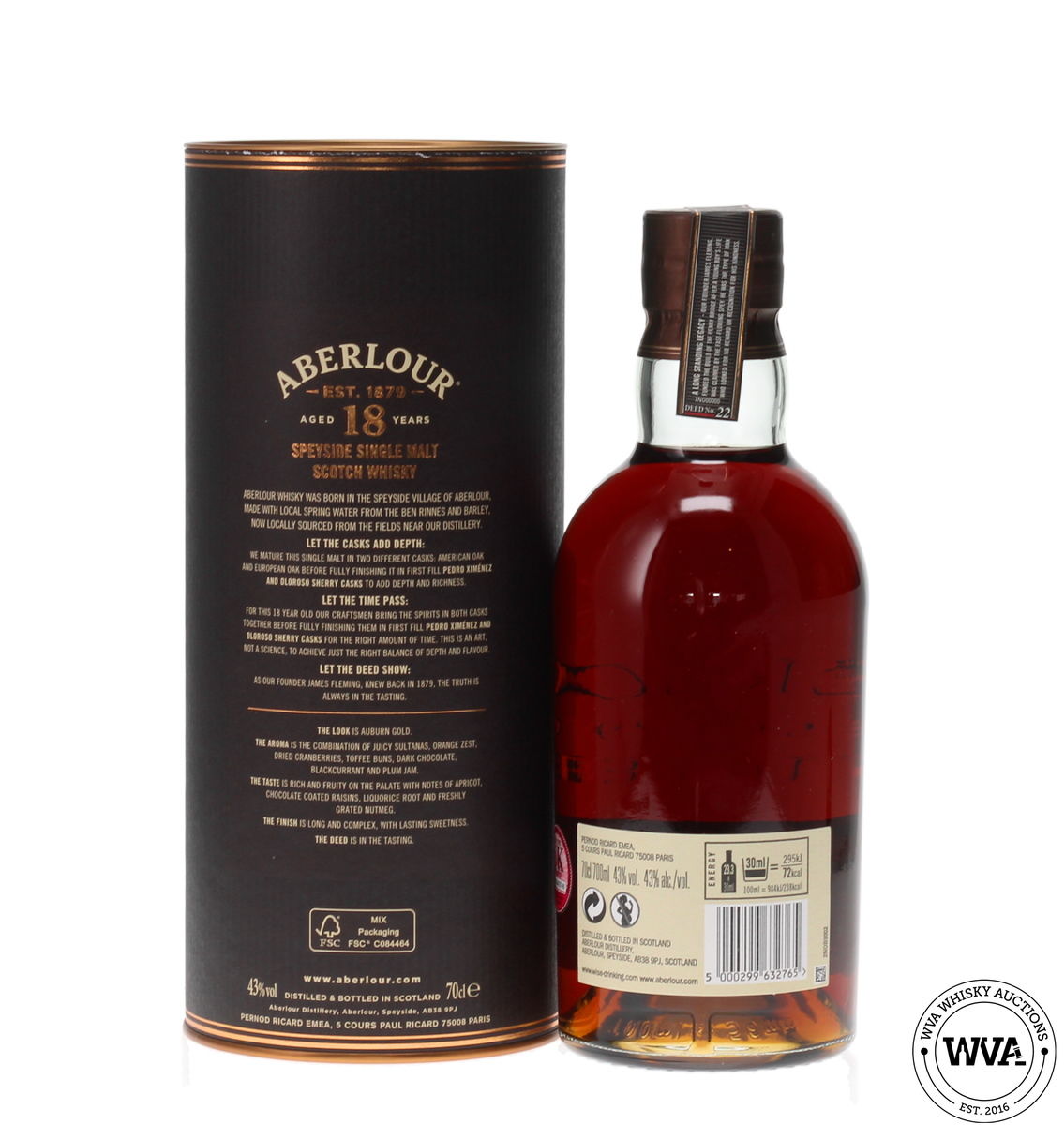 ABERLOUR 18 YEAR OLD - DOUBLE SHERRY CASK FINISH BATCH 1