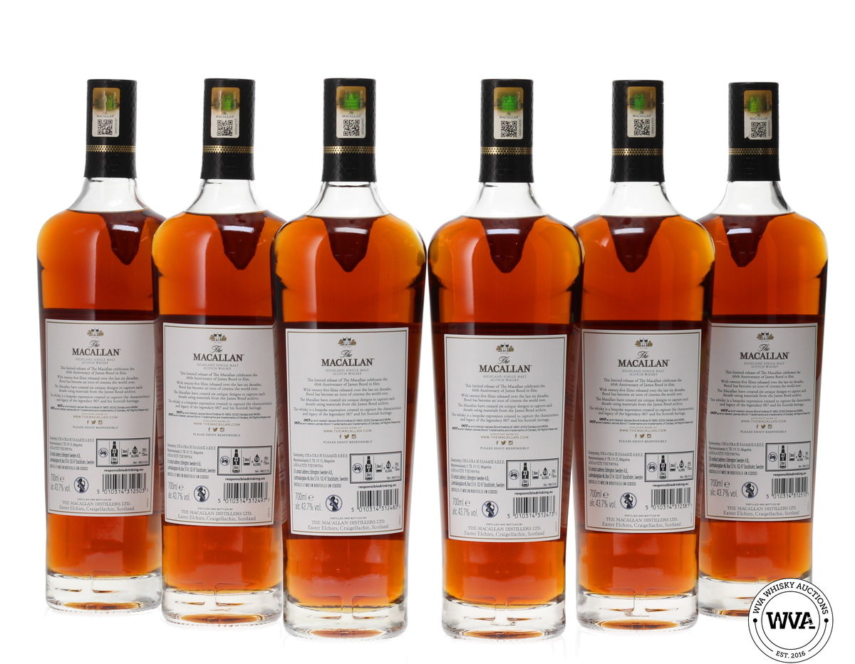 MACALLAN JAMES BOND 60TH ANNIVERSARY - DECADES I - VI 