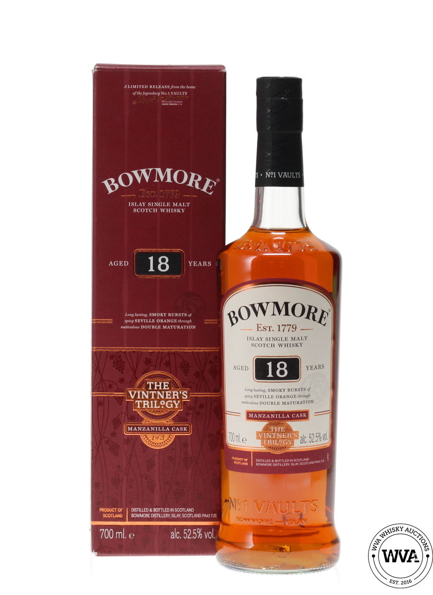 BOWMORE 18 YEAR OLD VINTNERS TRILOGY - MANZANILLA CASK