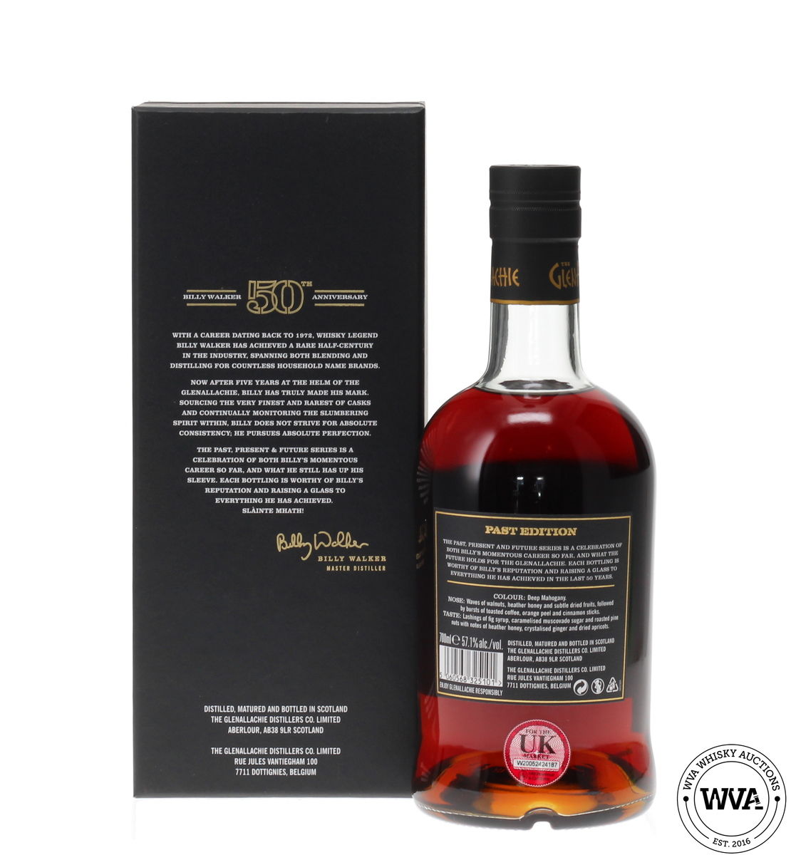 GLENALLACHIE 16 YEAR OLD PAST EDITION BILLY WALKER 50TH ANNIVERSARY 