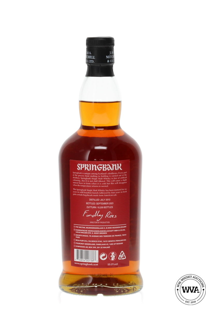 SPRINGBANK 10 YEAR OLD - PALO CORTADO CASK MATURED (2023)