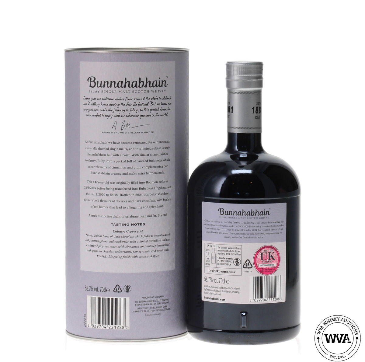 BUNNAHABHAIN FEIS ILE 2024 - RUBY PORT CASK FINISH