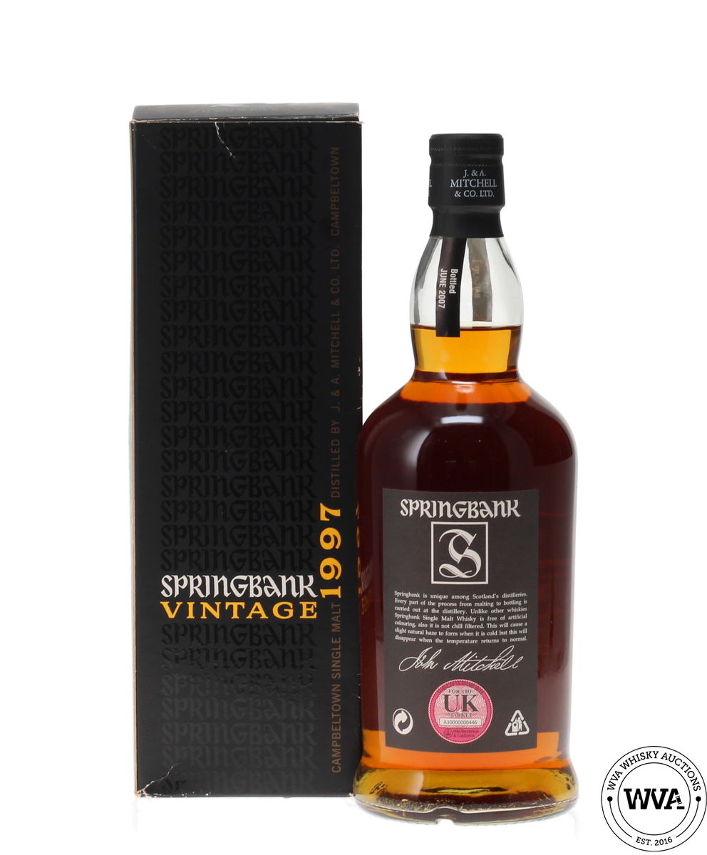 SPRINGBANK VINTAGE 1997 SINGLE MALT