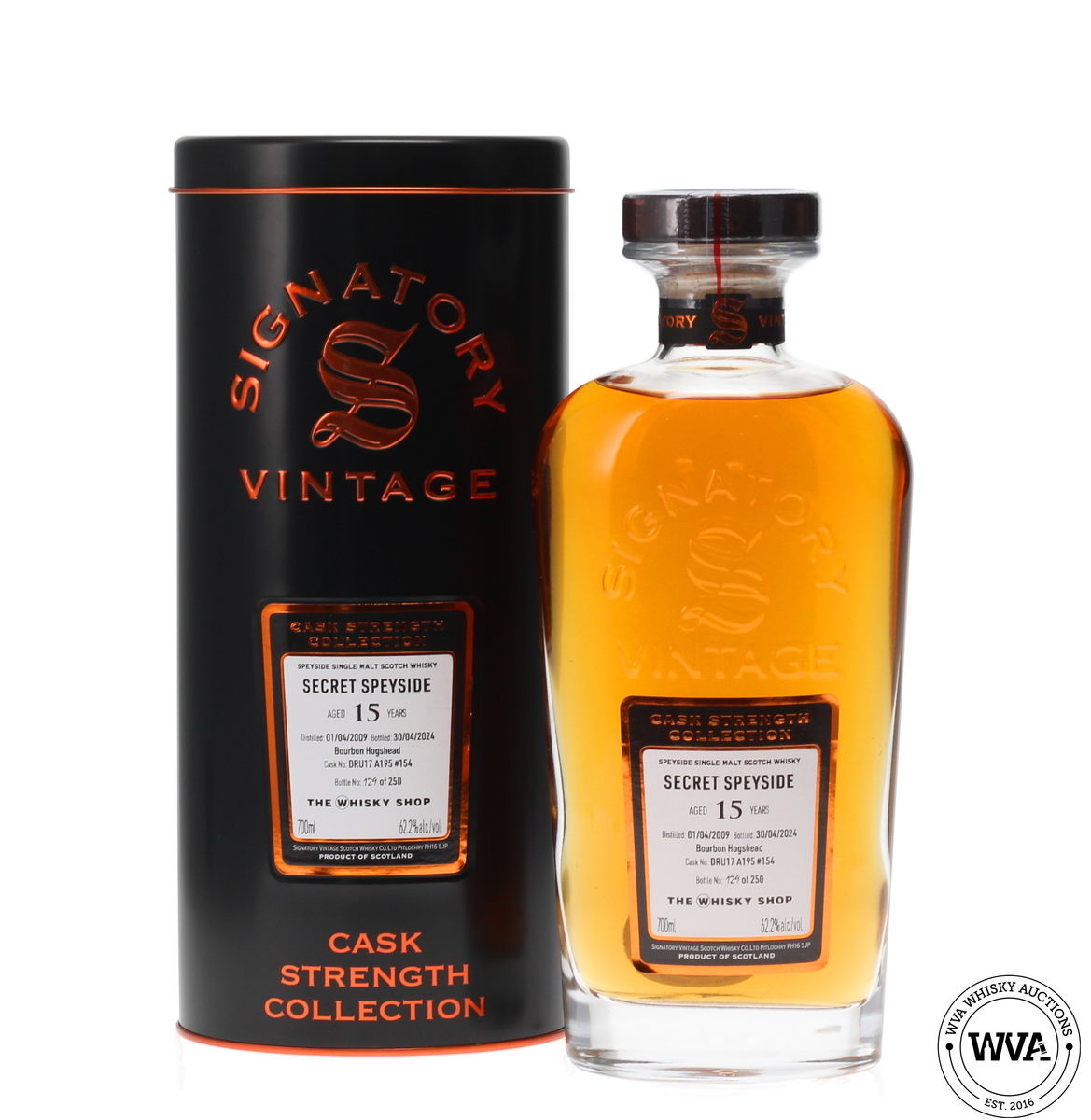 SECRET SPEYSIDE 15 YEAR OLD 2009 SIGNATORY VINTAGE CASK STRENGTH COLLECTION