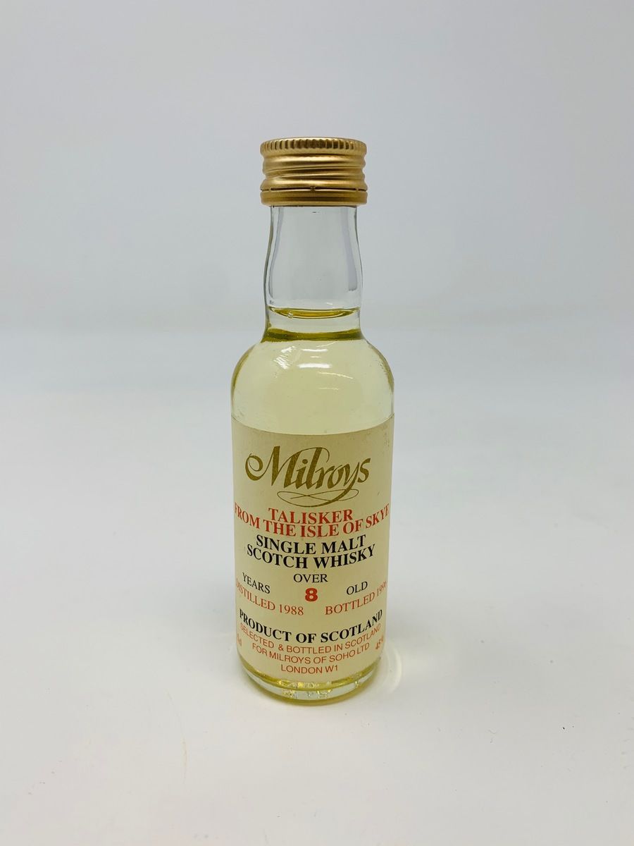 MILROYS 1988 TALISKER OVER 8 YEAR OLD MINIATURE