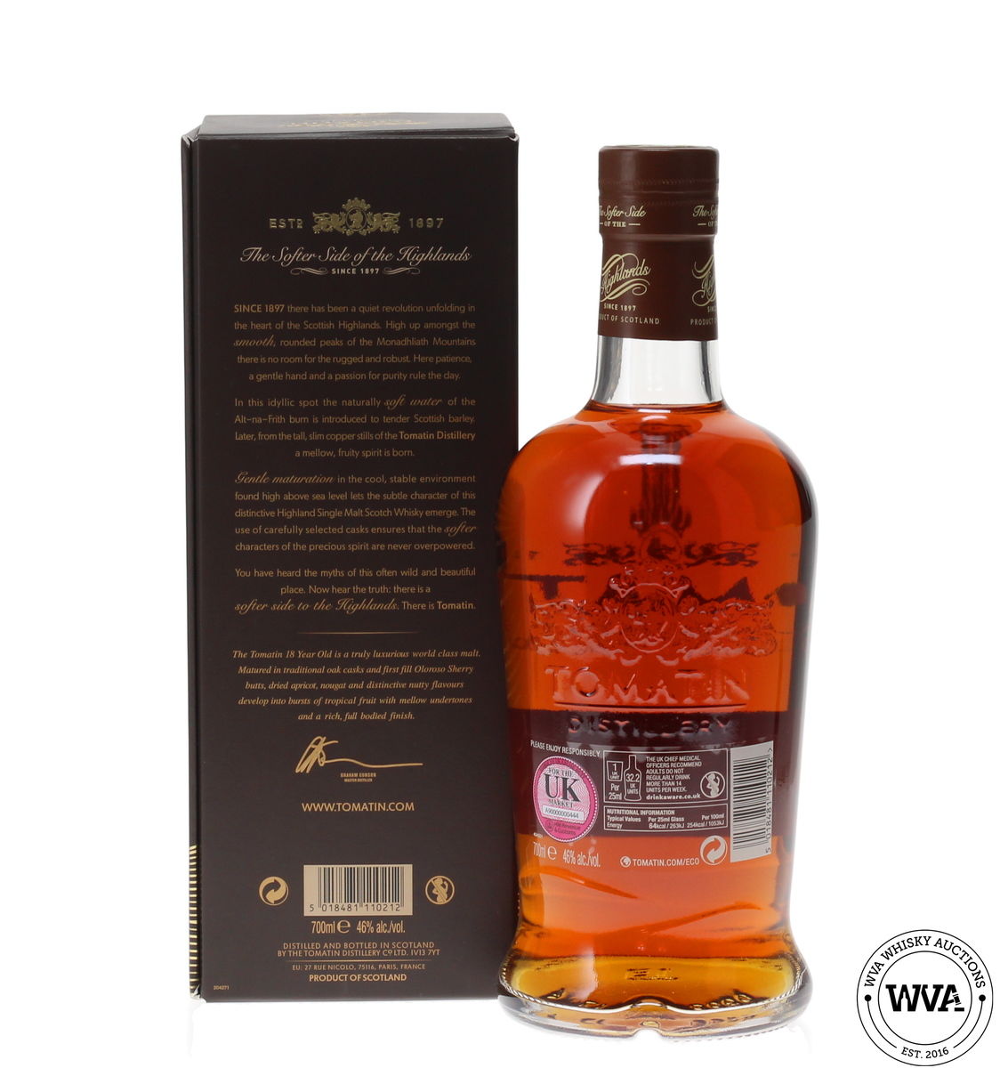 TOMATIN 18 YEAR OLD - OLOROSO SHERRY CASKS
