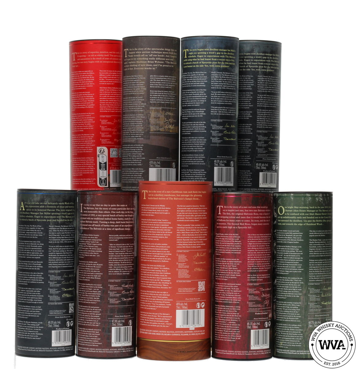 BALVENIE STORIES SET - 9x70cl