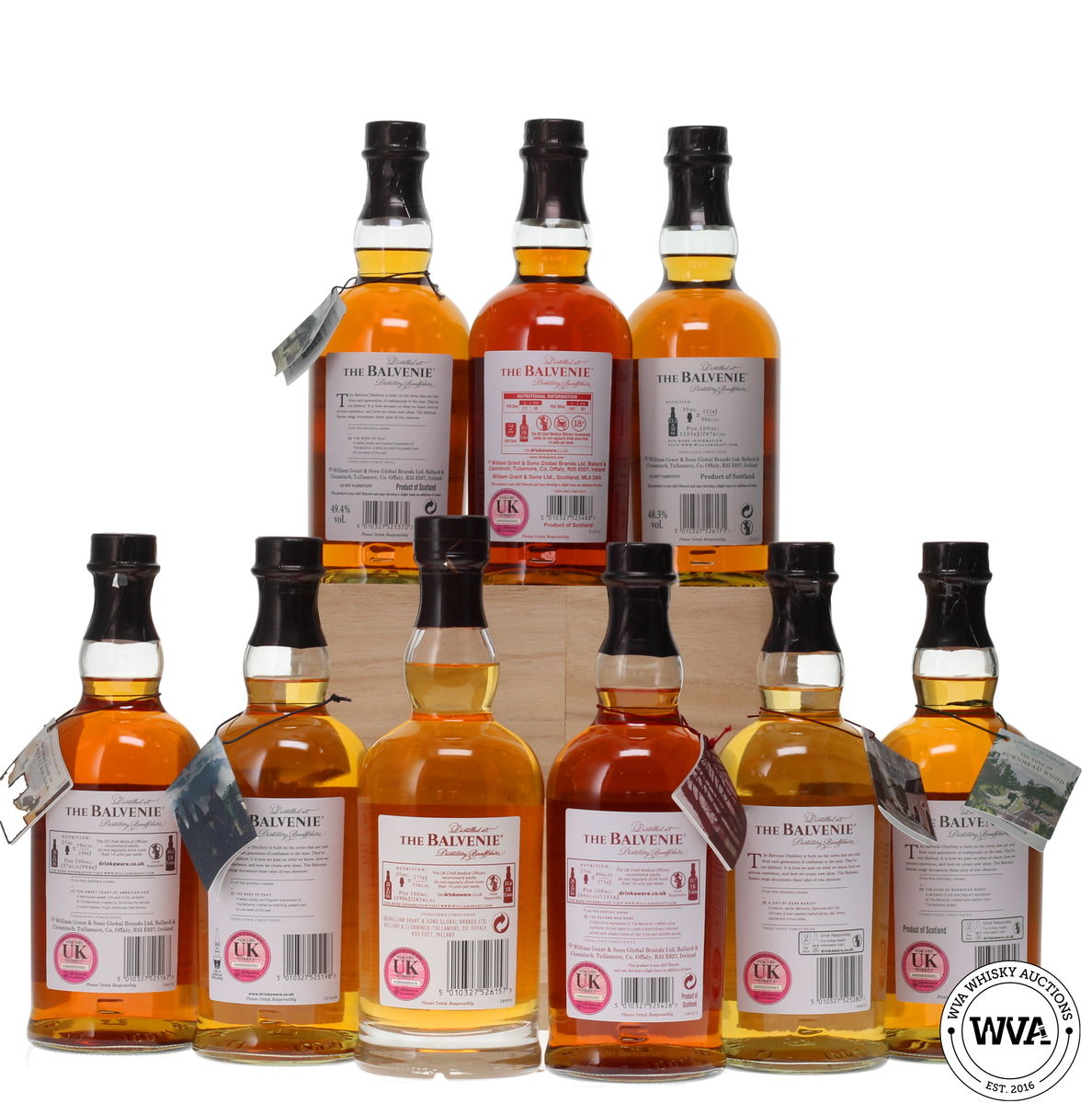 BALVENIE STORIES SET - 9x70cl
