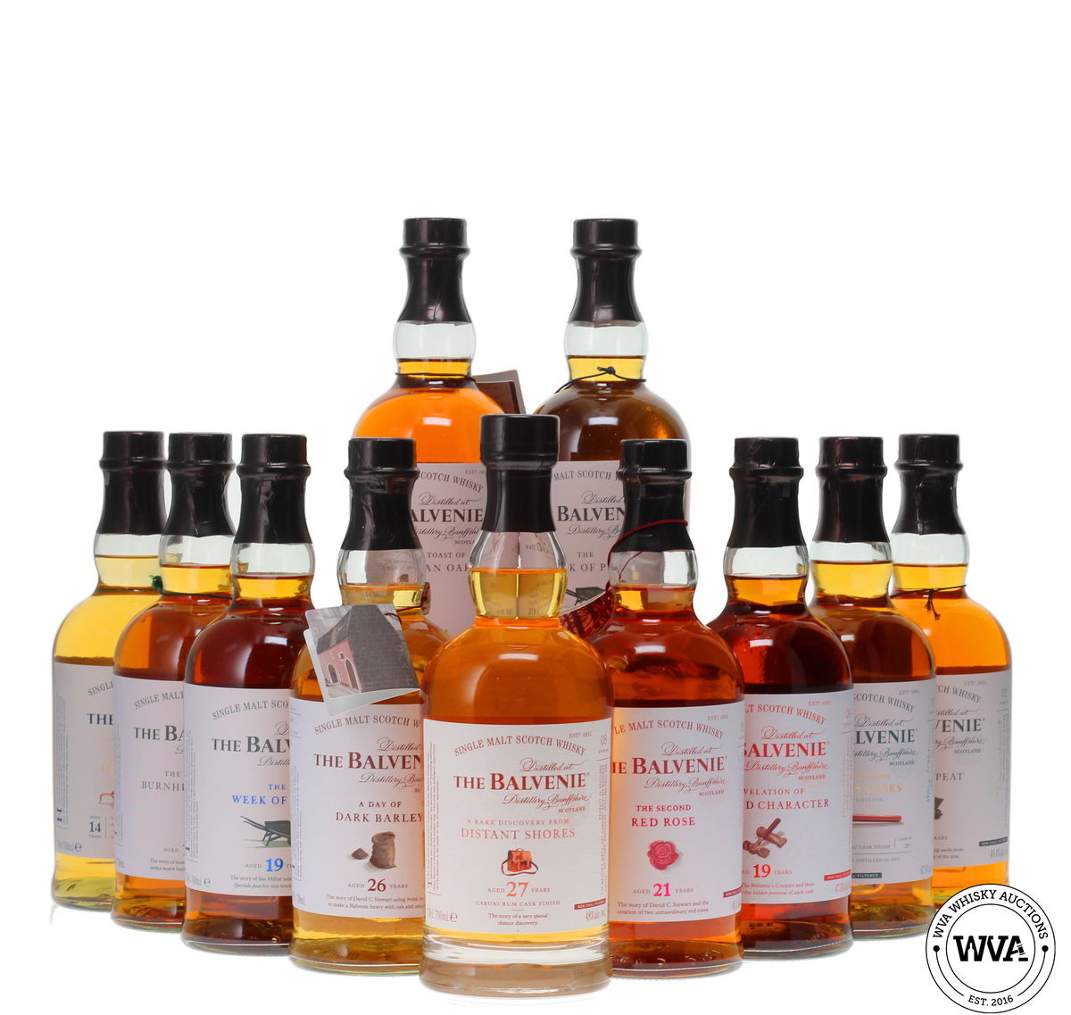 BALVENIE STORIES SET & BOOK - (11x70cl)