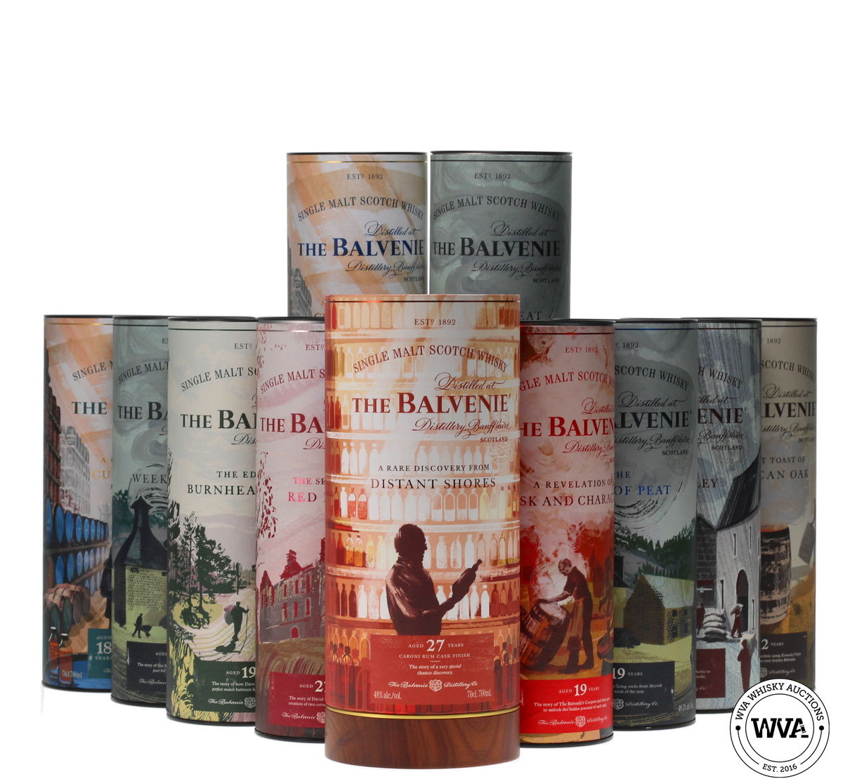 BALVENIE STORIES SET & BOOK - (11x70cl)