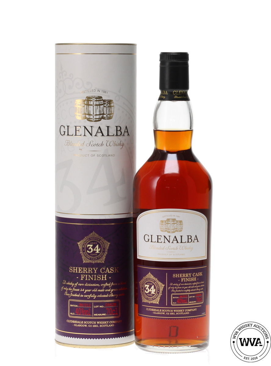GLENALBA 34 YEAR OLD SHERRY CASK FINISH