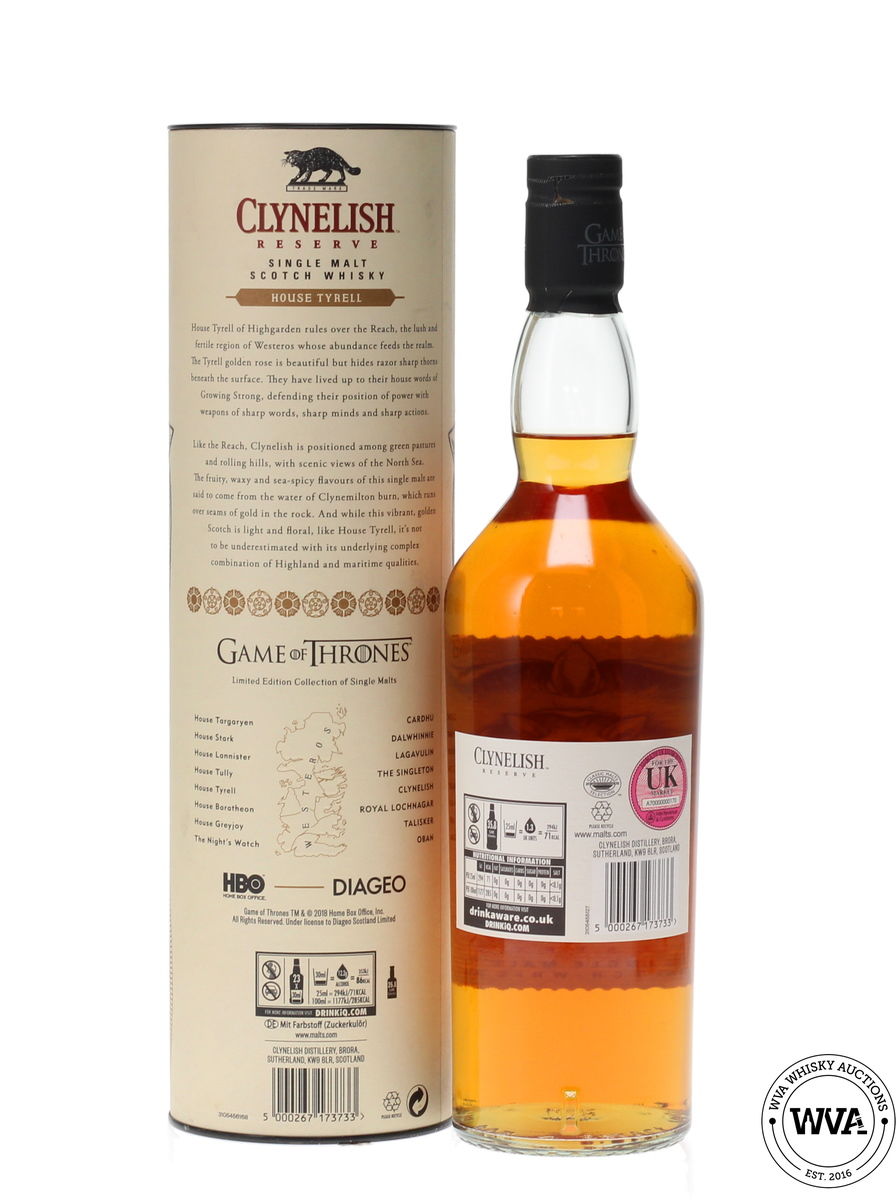 CLYNELISH GAME OF THRONES HOUSE TYRELL