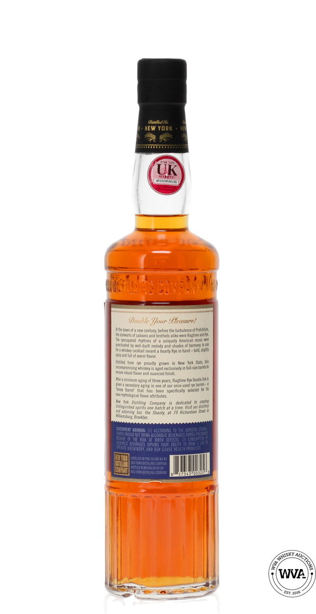 RAGTIME RYE - NEW YORK WHISKEY DOUBLE OAK