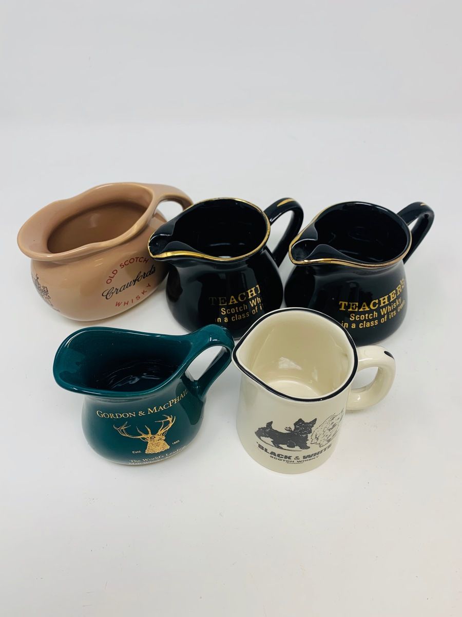 5 X ASSTD WHISKY  JUGS
