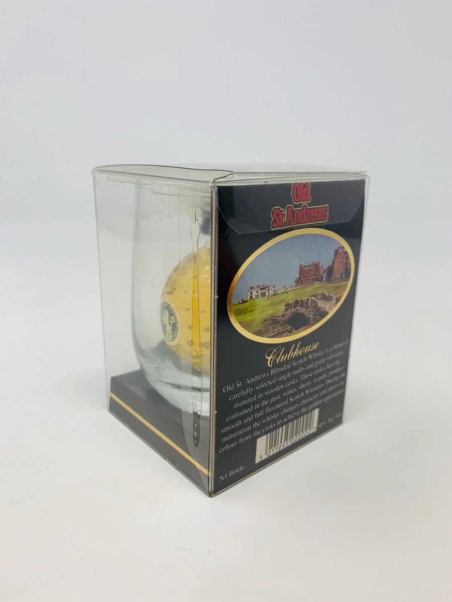 OLD ST ANDREWS CLUBHOUSE WHISKY MINIATURE AND GLASS